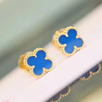 CLOVER MINI 9.5MM TURQUOISE EARRINGS