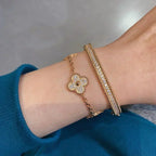 CLOVER 5 MOTIFS FULL DIAMOND BRACELET