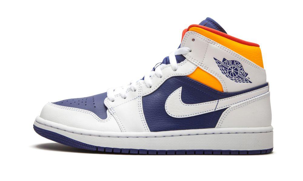 AIR JORDAN 1 MID "Royal Blue / Laser Orange" - Elegentina