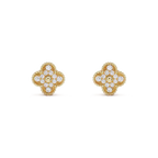 CLOVER MEDIUM 1 MOTIFS FUll DIAMOND EARRINGS