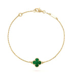 CLOVER BRACELET MALACHITE 1 MOTIF