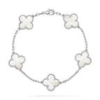 CLOVER SILVER MOP 5 MOTIF BRACELET