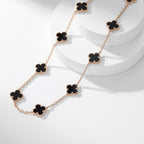 CLOVERS THE 10-MOTIFS ONYX NECKLACE