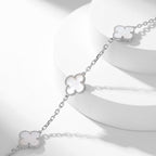 CLOVERS THE 10-MOTIFS WHITE MOTHER OF PEARL NECKLACE