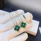 CLOVER 15MM DIAMOND TURQUOISE NECKLACE