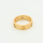 LOVE RING 5.5MM 3 DIAMONDS PINK GOLD