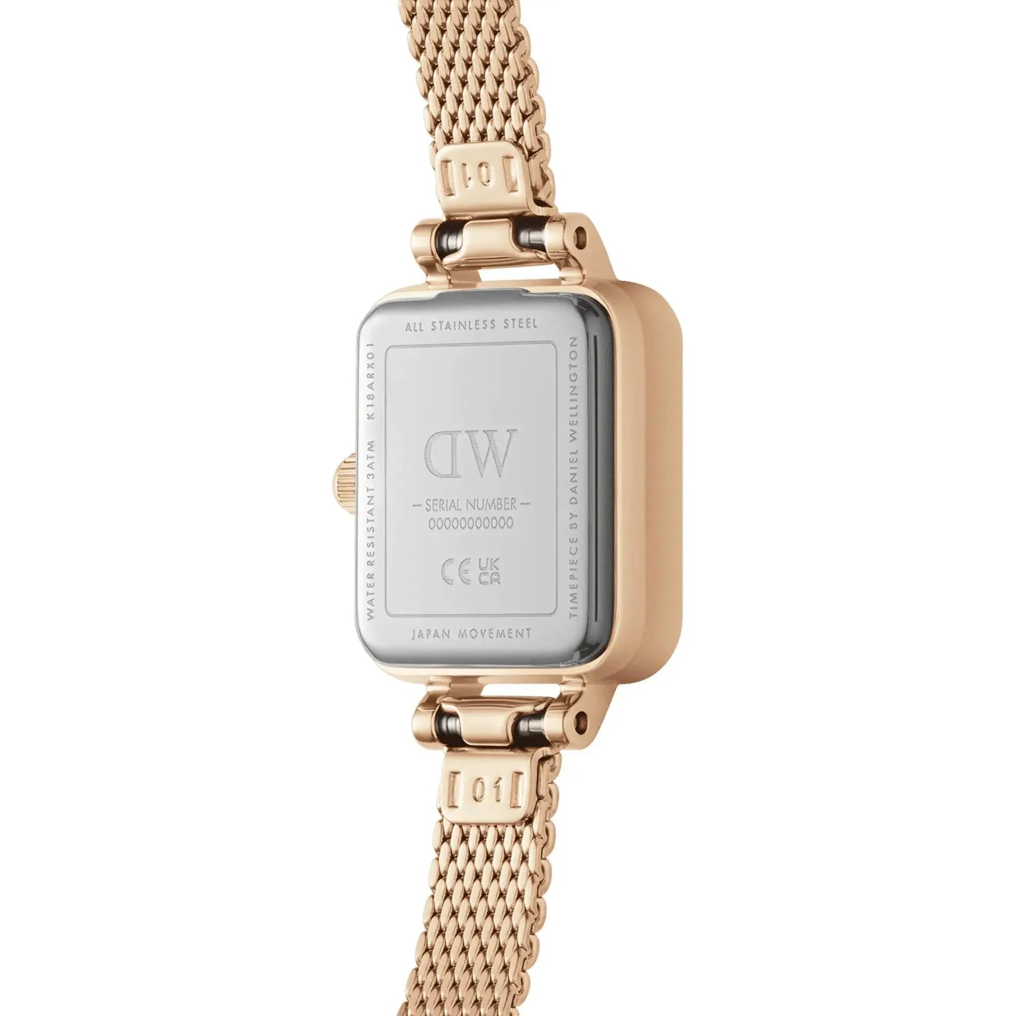 Montre Daniel Wellington - Quadro Mini Evergold Emerald - Rose Gold