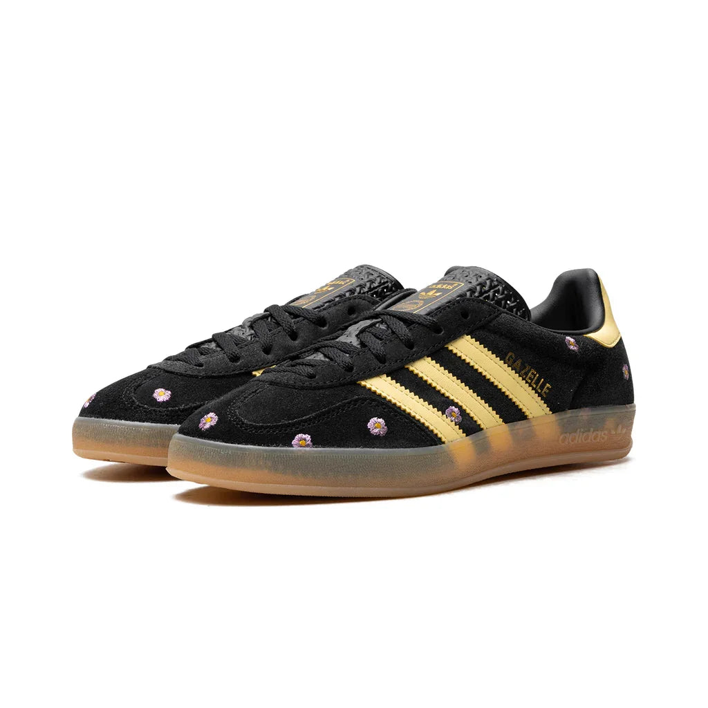 Adidas Gazelle Indoor "Core Black Almost Yellow Floral"